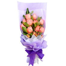 主题 厦门鲜花全国速递 湖里鲜花思明鲜花海沧鲜花10朵粉玫瑰十全十美