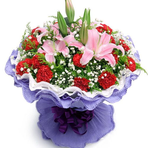 太原康乃馨香水百合花束鲜花速递同城小店迎泽杏花岭生日配送花店