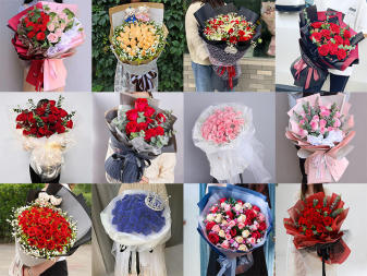 武汉鲜花店送花订花预订开业花篮鲜花店订生日花束玫瑰花绿植盆栽大麦鲜花速