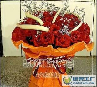 慧雅花艺花束/99红玫瑰/求婚生日纪念 鲜花速递_世界工厂网中国产品信息库